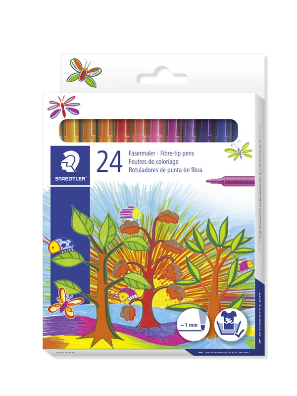 Staedtler Fibre-tip pens 24pcs cardbox
