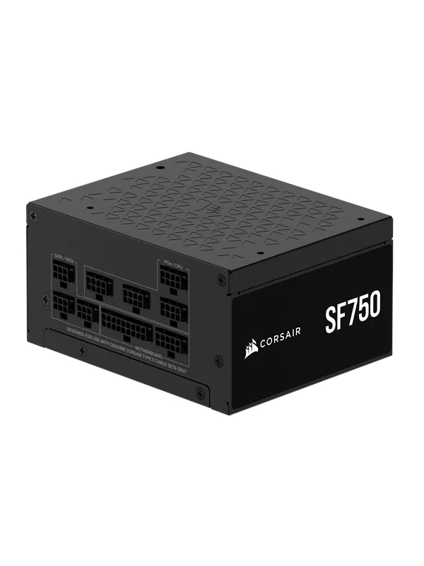 Corsair SF Series SF750 (2024) Strømforsyning (PSU) - 750 Watt - 92 mm - ATX 3.1 - 80 Plus Platinum sertifisert
