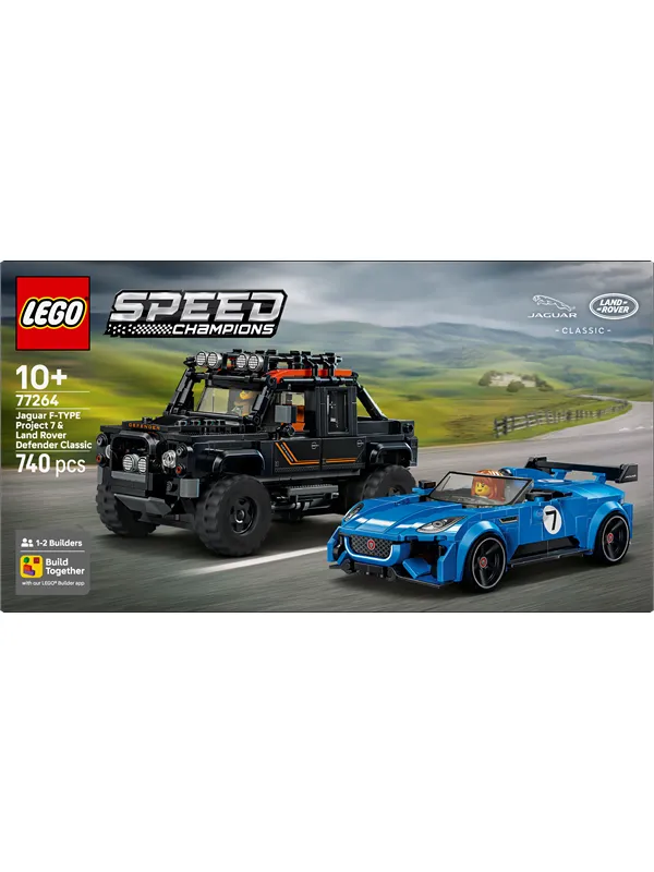 LEGO Speed Champions 77264 Jaguar Project 7 & Land Rover Defender - 77264