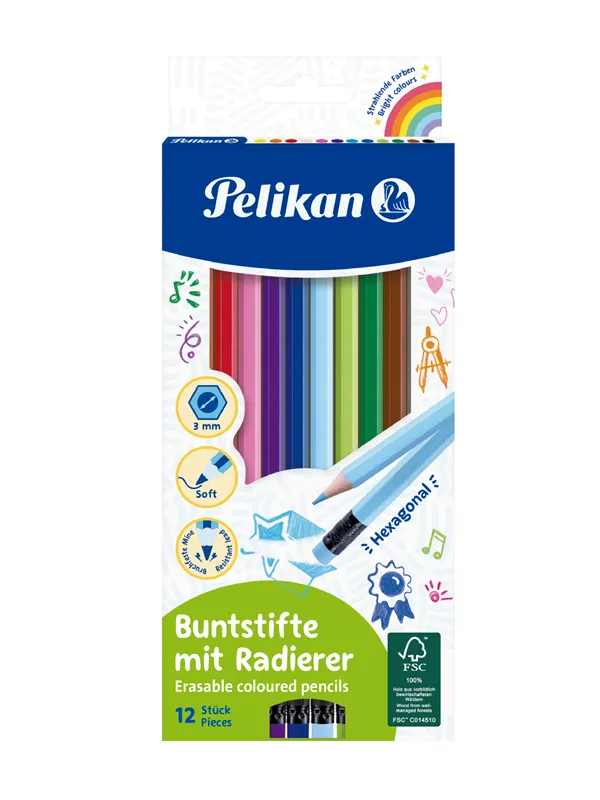 Pelikan PELIKAN 12 SLETTBAR FARGEBLYANTER