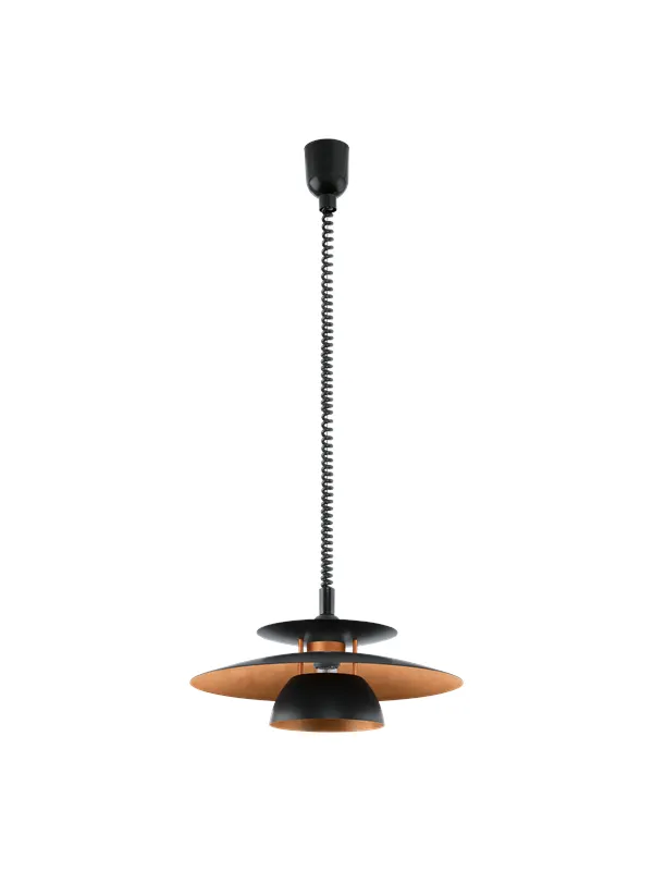 EGLO BRENDA pendant with lever lift Ø430 mm black/copper
