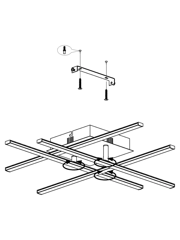 EGLO TOWNSHEND 3 spot rail 3L brown/white
