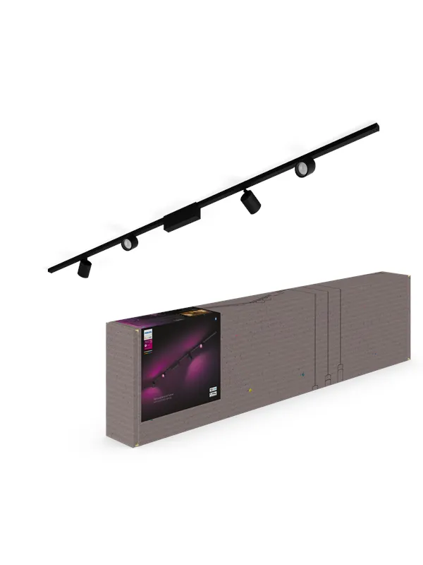 Philips Hue Perifo Ceiling Set - 4 Cylinder Spots - Black