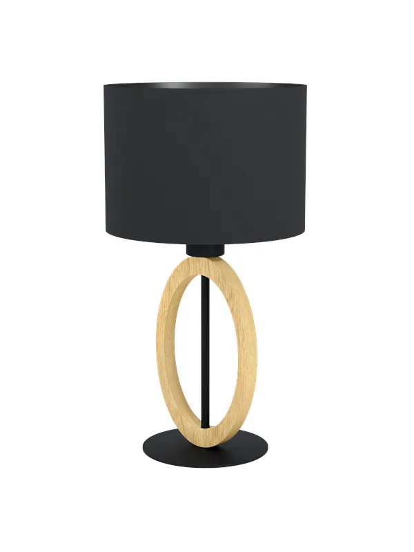 EGLO BASILDON 1 table lamp black/wood