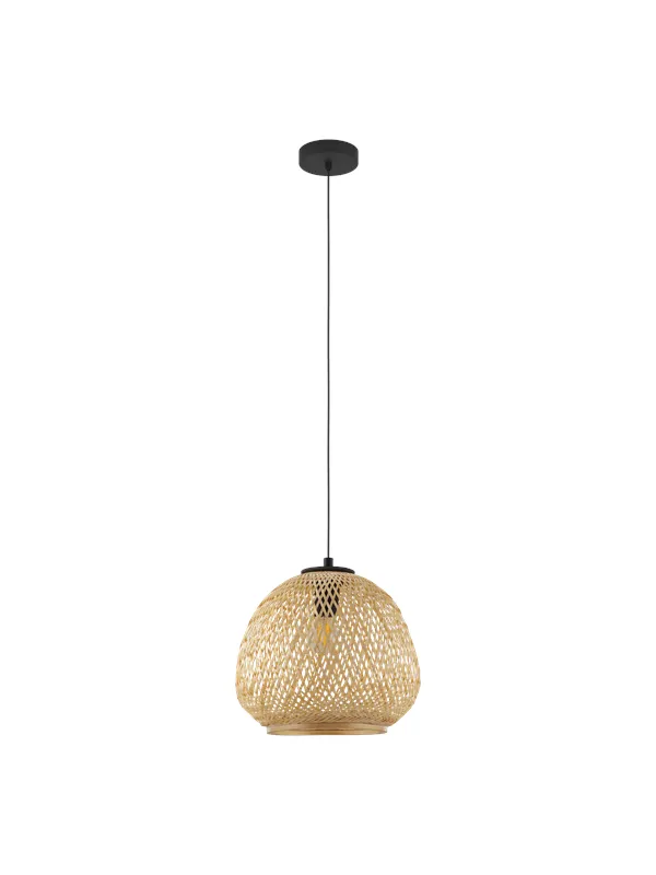 EGLO DEMBLEBY pendant light wood/black