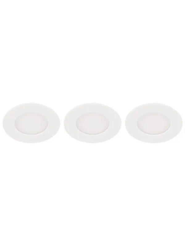 EGLO FUEVA 5 recessed spot Ø86mm 3000K 3-step dimming 3-pack white