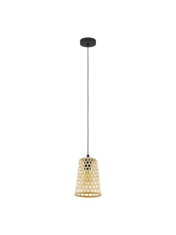 EGLO CLAVERDON pendant black/natural