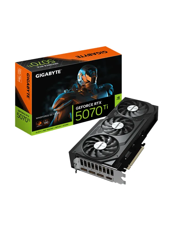 GIGABYTE GeForce RTX 5070 Ti WindForce 3 OC V2 - 16GB GDDR7 RAM - Grafikkort