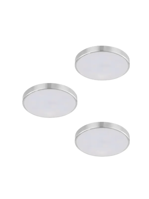 EGLO TAROUT base cabinet spotlights LED 3x1.5W brushed steel 3-pack