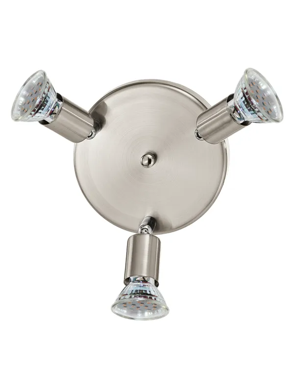 EGLO MINI spot round 3L brushed steel
