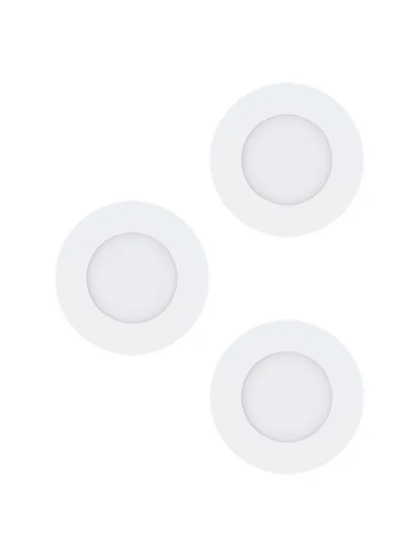 EGLO FUEVA 1 recessed spot Ø85 mm IP44 3-pack white