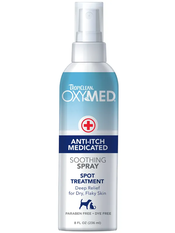 Tropiclean Oxymed Anti-Itch Medicated Spray for hunder og katter 236ml