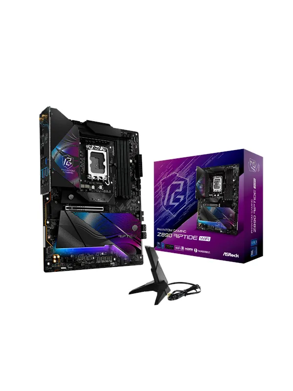 ASRock Z890 RIPTIDE WIFI Hovedkort - Intel Z890 - Intel LGA1851 socket - DDR5 RAM - ATX