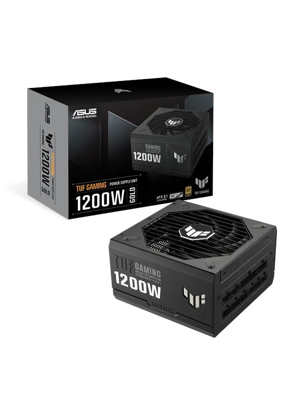 ASUS TUF GAMING 1200G Strømforsyning (PSU) - 1200 Watt - 135 mm - ATX 3.0 - 80 Plus Gold sertifisert