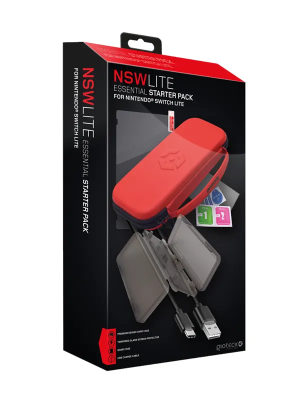 Gioteck Nintendo Switch Lite Essential Starter Pack - Miscellaneous Tilbehør til spillkonsoll - Nintendo Switch Lite