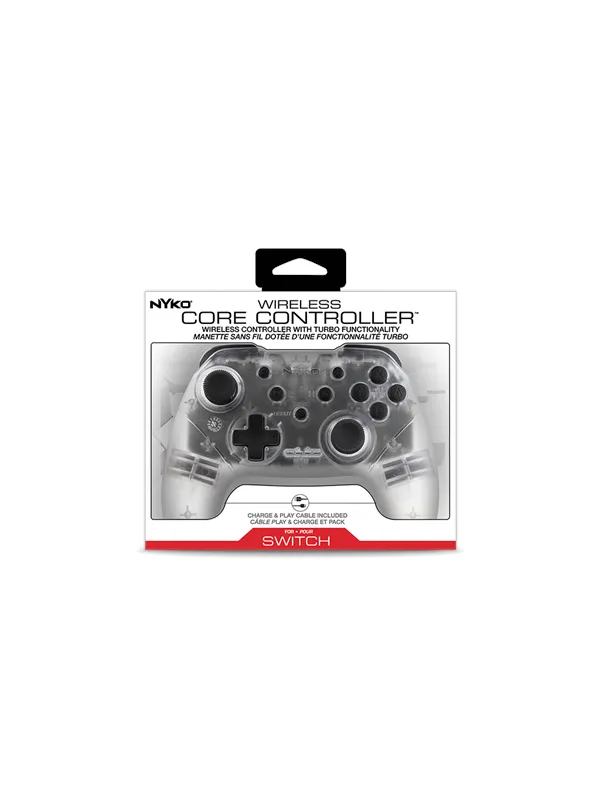 Nyko Wireless Core Controller (Clear) for Nintendo Switch - Wired Controller - Android
