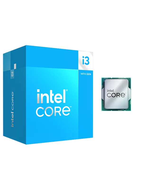 Intel Core i3-14100 Raptor Lake-S Prosessor/CPU - 4 kjerner - 3.5 GHz - Intel LGA1700 - Intel Boks (med kjøler)