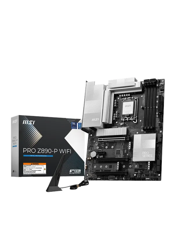 MSI PRO Z890-P WIFI Hovedkort - Intel Z890 - Intel LGA1851 socket - DDR5 RAM - ATX