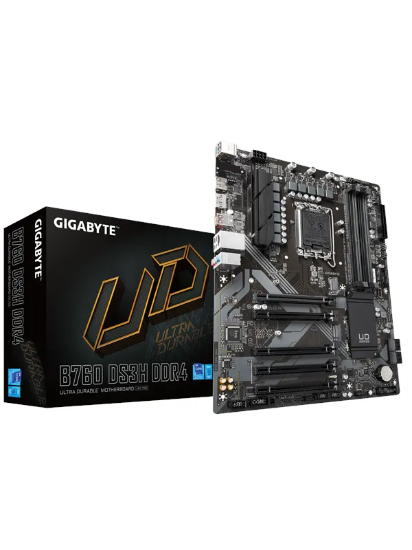 GIGABYTE B760 DS3H DDR4 Hovedkort - Intel B760 - Intel LGA1700 socket - DDR4 RAM - ATX