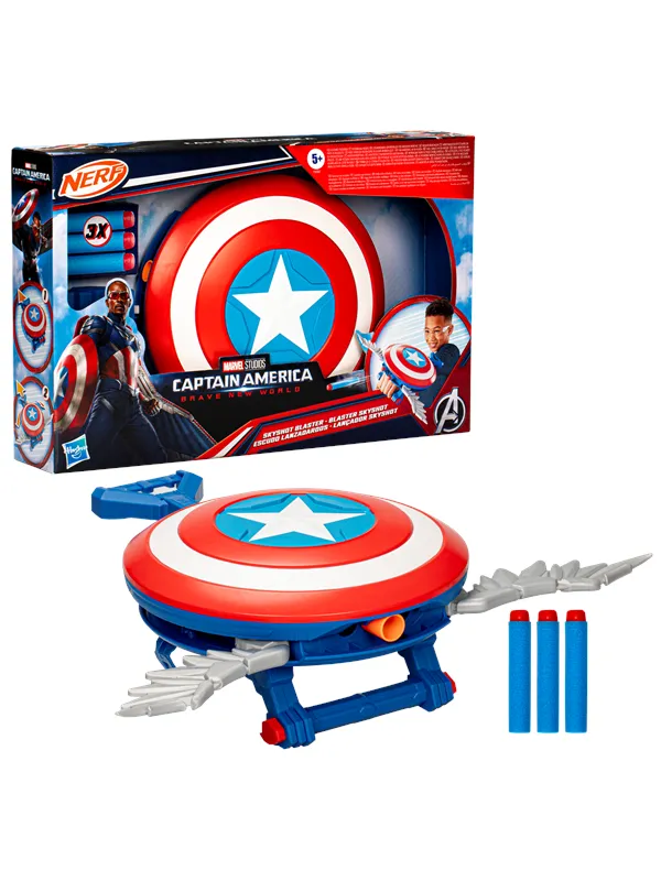 NERF Marvel Captain America Brave New World Skyshot Blaster