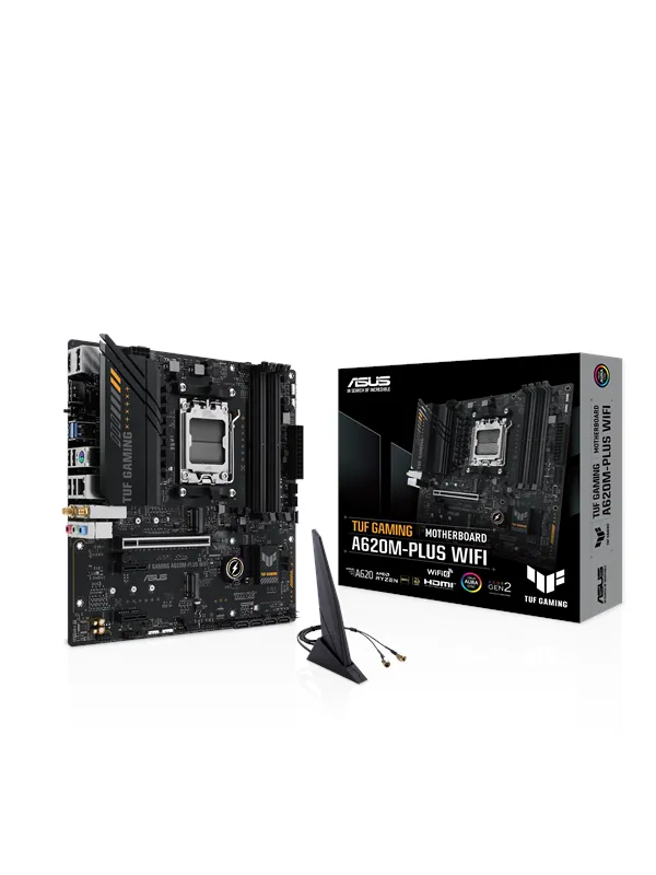 ASUS TUF GAMING A620M-PLUS WIFI Hovedkort - AMD A620 - AMD AM5 socket - DDR5 RAM - Micro-ATX