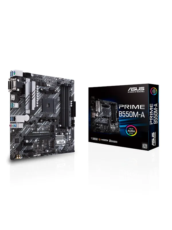 ASUS PRIME B550M-A Hovedkort - AMD B550 - AMD AM4 socket - DDR4 RAM - Micro-ATX