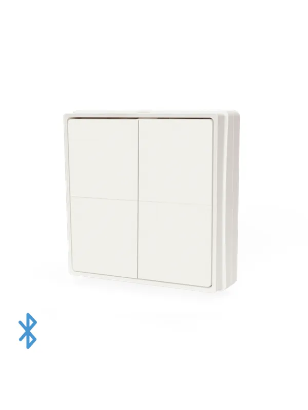 Shelly BLU Wall switch 4, stand alone - Bluetooth batteritrykk