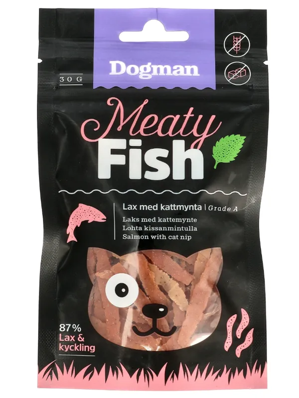Dogman Kattegodbit Laks med Kattemynte 30g