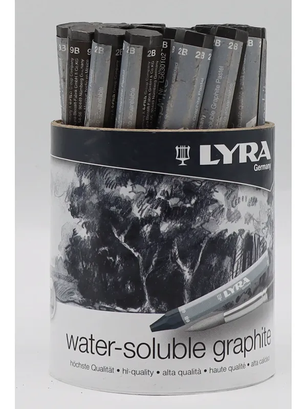 Lyra Crayon Graphite Aquarell Pot 24 pcs  8x 2B 8x 6B 8x 9B