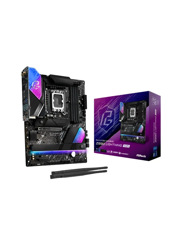 ASRock Z890 LIGHTNING WIFI Hovedkort - Intel Z890 - Intel LGA1851 socket - DDR5 RAM - ATX