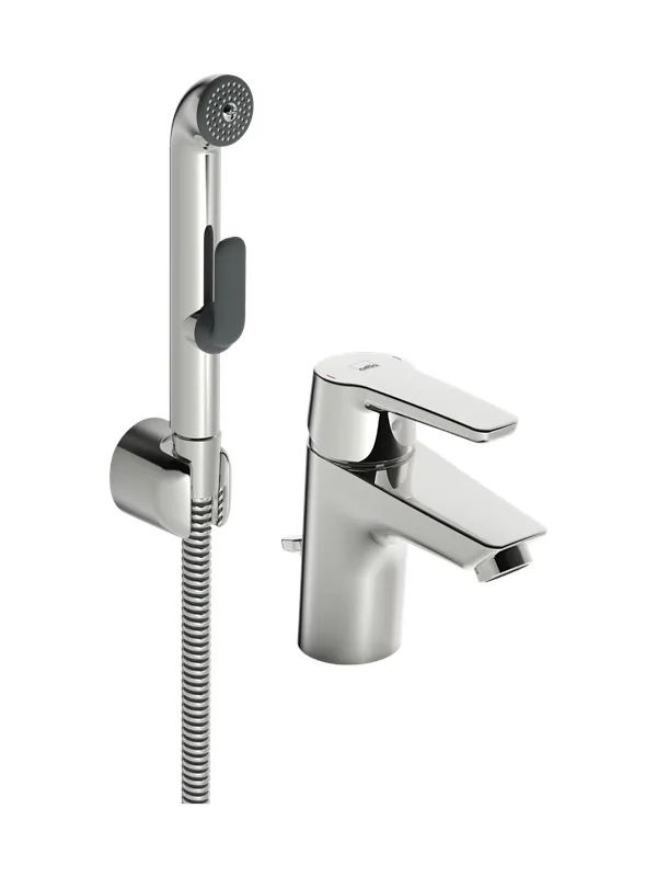Oras Saga bathroom faucet with shower chrome