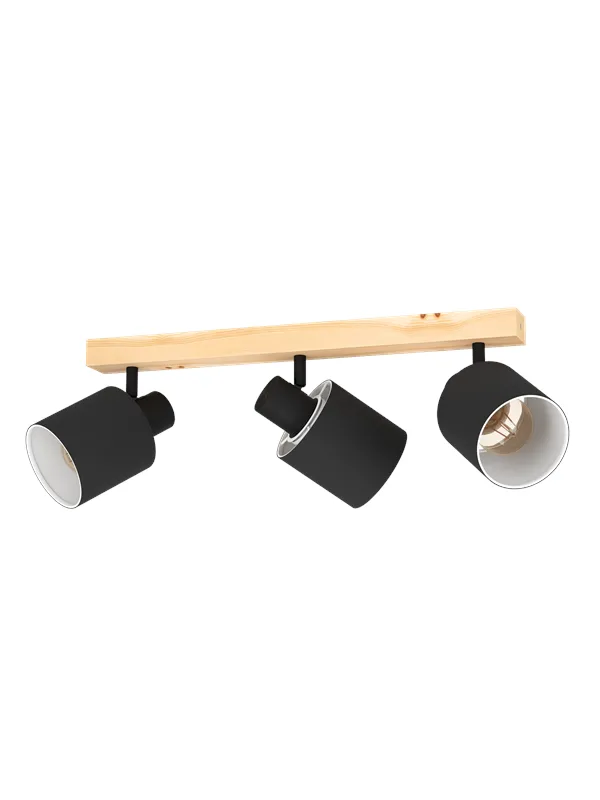 EGLO BATALLAS spot rail 3L black/wood