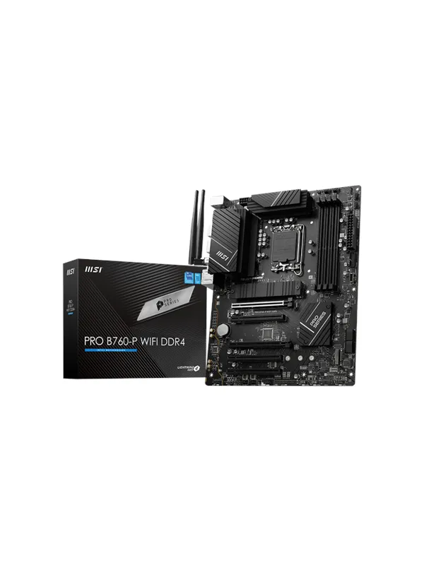 MSI PRO B760-P WIFI DDR4 Hovedkort - Intel B760 - Intel LGA1700 socket - DDR4 RAM - ATX
