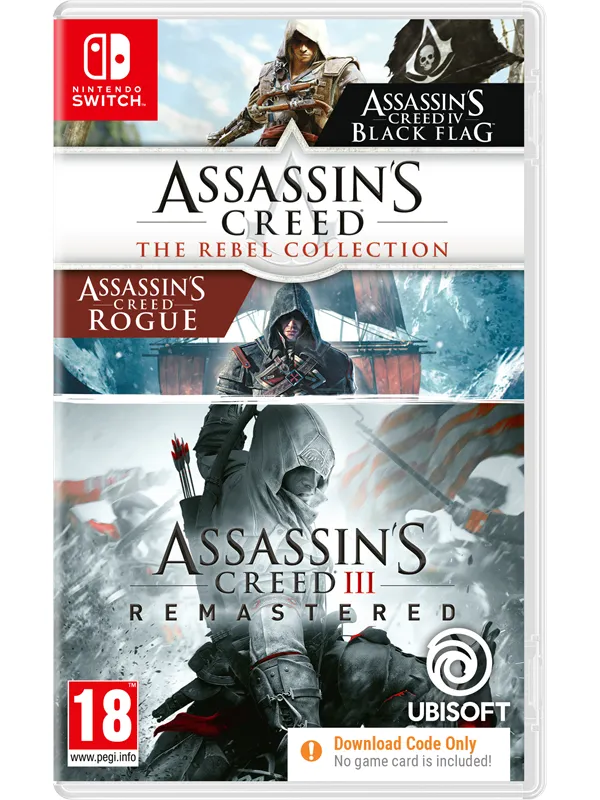 Assassin's Creed Bundle: The Rebel Collection + Assassin's Creed III (Code in a Box) - Nintendo Switch - Action