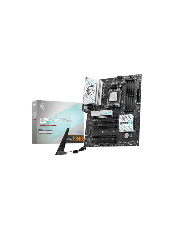 MSI B840 GAMING PLUS WIFI Hovedkort - AMD B840 - AMD AM5 socket - DDR5 RAM - ATX