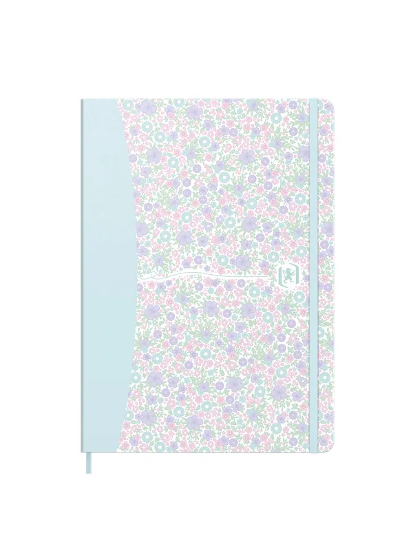 Oxford OXFORD Floral A5 innbundet notatbok med hardt omslag 5 mm ruter 160 sider 4 forskjellige blomsterdesign SCRIBZEE-kompatibel