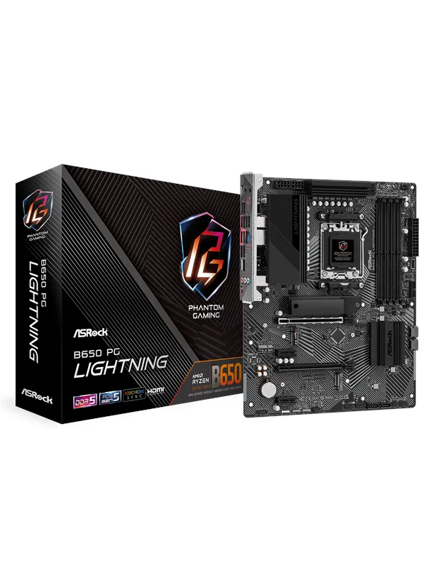 ASRock B650 PG Lightning Hovedkort - AMD B650 - AMD AM5 socket - DDR5 RAM - ATX