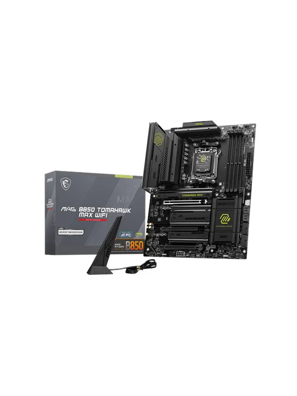 MSI MAG B850 TOMAHAWK MAX WIFI Hovedkort - AMD B850 - AMD AM5 socket - DDR5 RAM - ATX