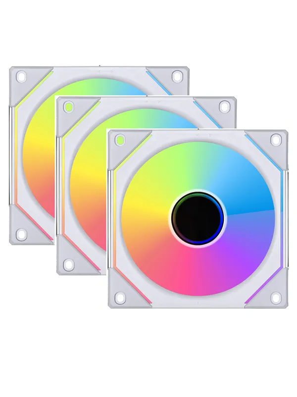 Lian Li UNI FAN SL-INF 120 White - 3 pack - Kabinettvifte - 120mm - Hvit med RGB-lys - 29 dBA