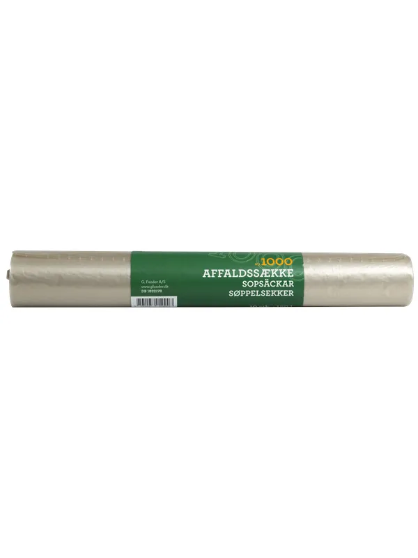 G.Funder Garbage bags clear 120 liters 10 bags per roll - standard quality
