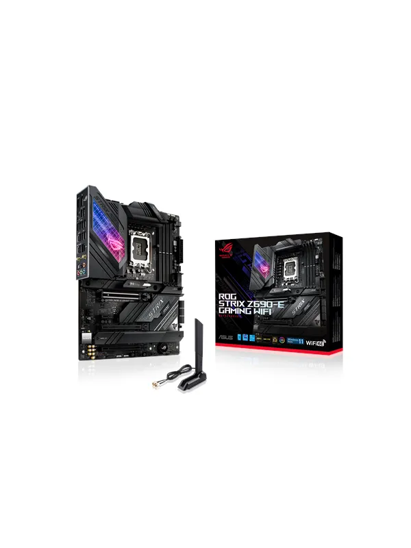 ASUS ROG STRIX Z690-E GAMING WIFI Hovedkort - Intel Z690 - Intel LGA1700 socket - DDR5 RAM - ATX