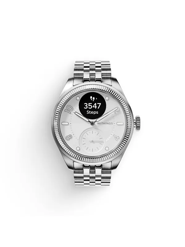 Withings ScanWatch Nova Brilliant Edition 39 mm - Titansølv
