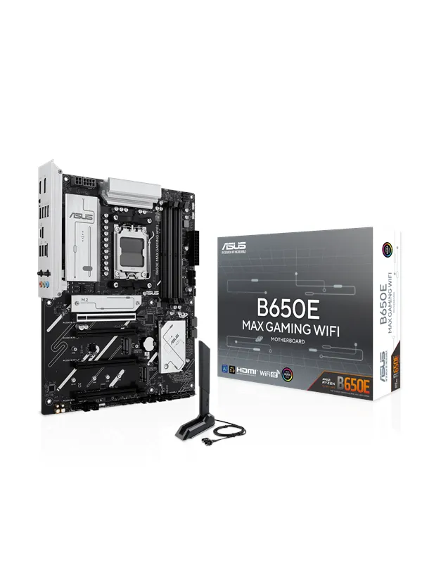 ASUS B650E MAX GAMING WIFI Hovedkort - AMD B650 - AMD AM5 socket - DDR5 RAM - ATX