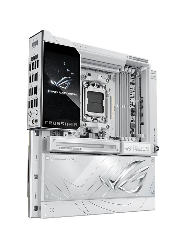 ASUS ROG CROSSHAIR X870E GLACIAL Hovedkort - AMD X870E - AMD AM5 socket - DDR5 RAM - Extended ATX