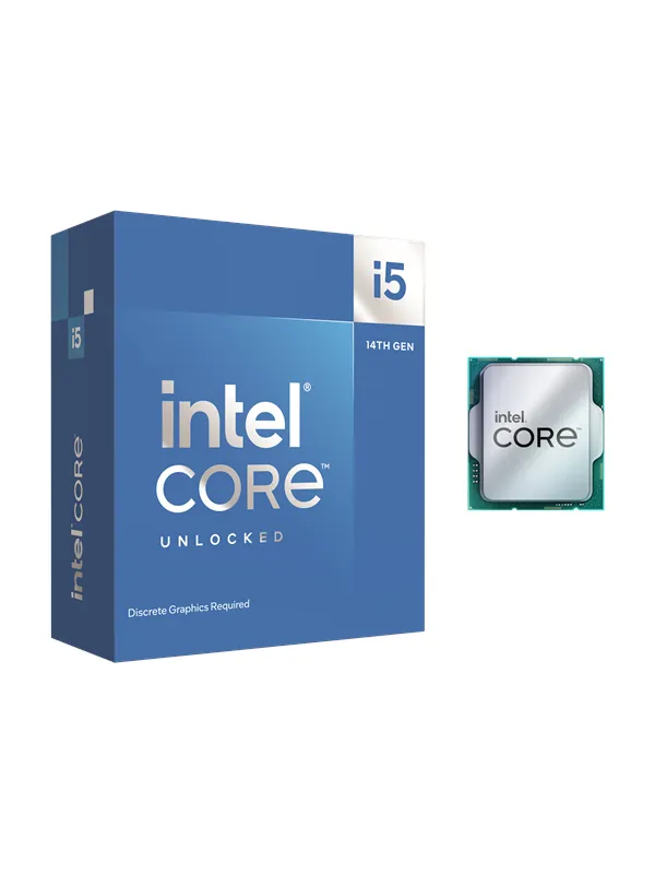 Intel Core i5-14600KF Raptor Lake-S Prosessor/CPU - 14 kjerner - 3.5 GHz - Intel LGA1700 - Intel Boxed (uten kjøler)