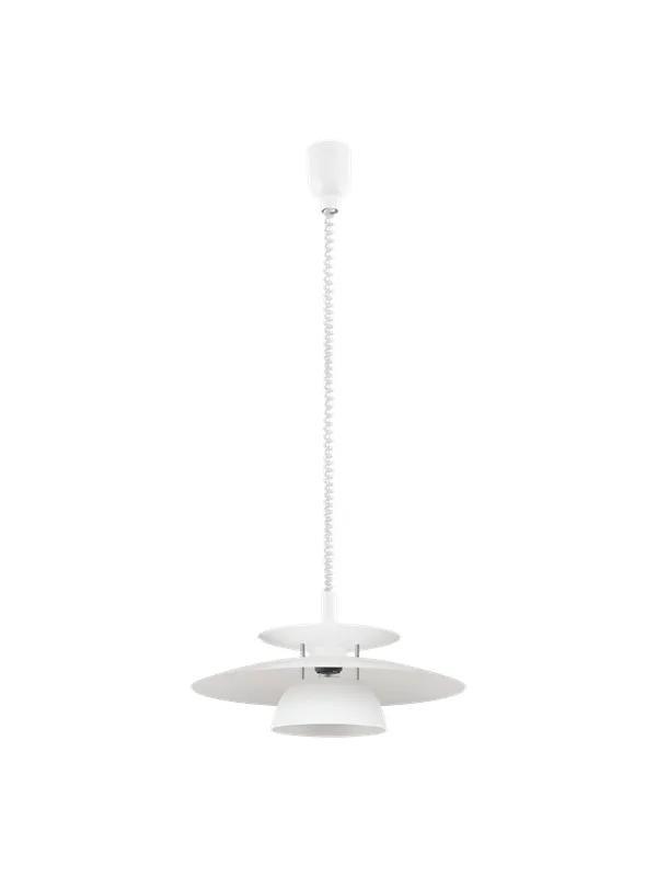 EGLO BRENDA pendant with lever lift Ø430 mm white