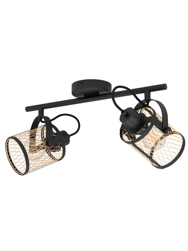 EGLO DELLOW spot 2L black/brass