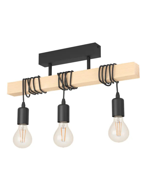 EGLO TOWNSHEND ceiling lamp black/brown