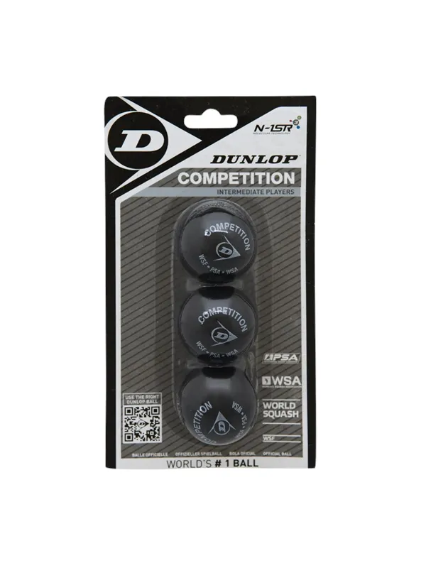Dunlop COMPETITION 3-pack Squash Ball
