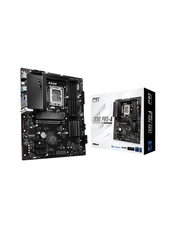 ASRock Z890 PRO-A Hovedkort - Intel Z890 - Intel LGA1851 socket - DDR5 RAM - ATX